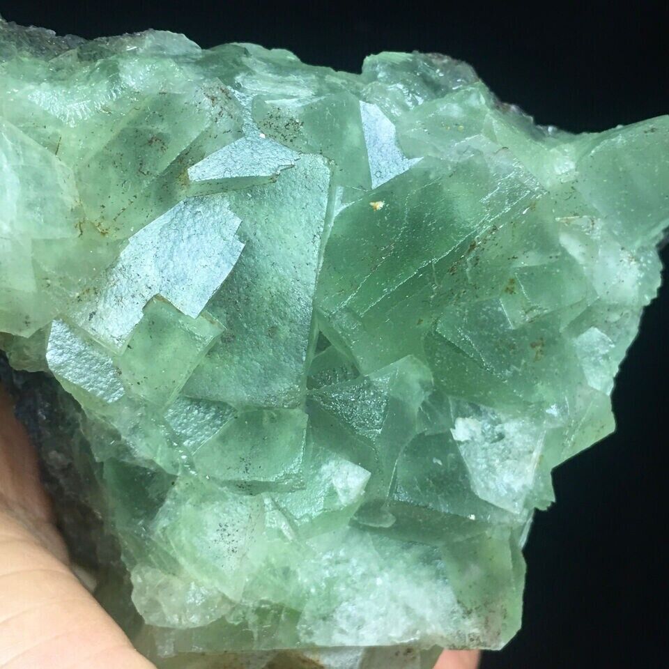518g Translucent Green Cube Fluorite Crystal Cluster Mineral Specimen/China