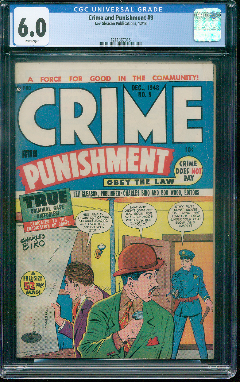 Crime Punishment 9 CGC 6.0 Charles Biro Bob Wood 12/1948