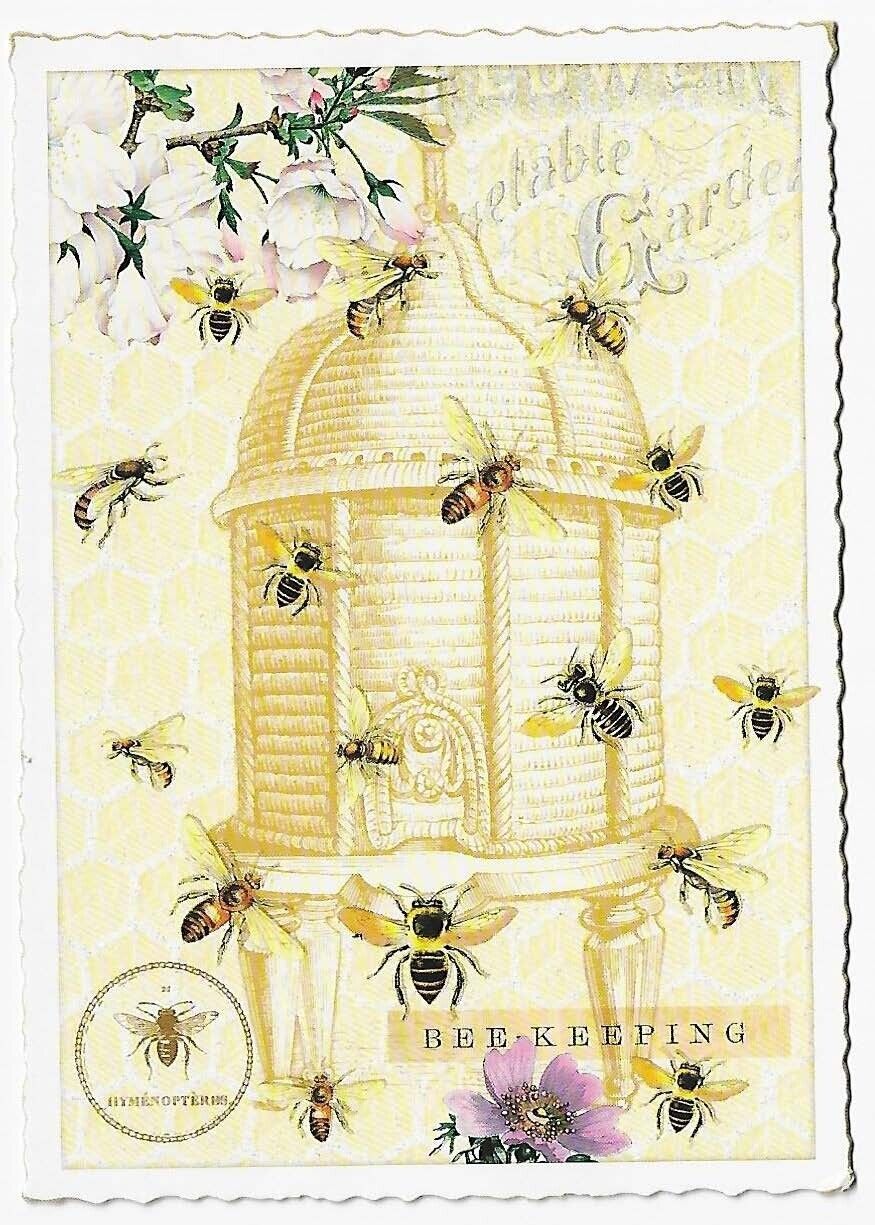 Postcard Glitter Tausendschoen Bee Keeping Hive Postcrossing