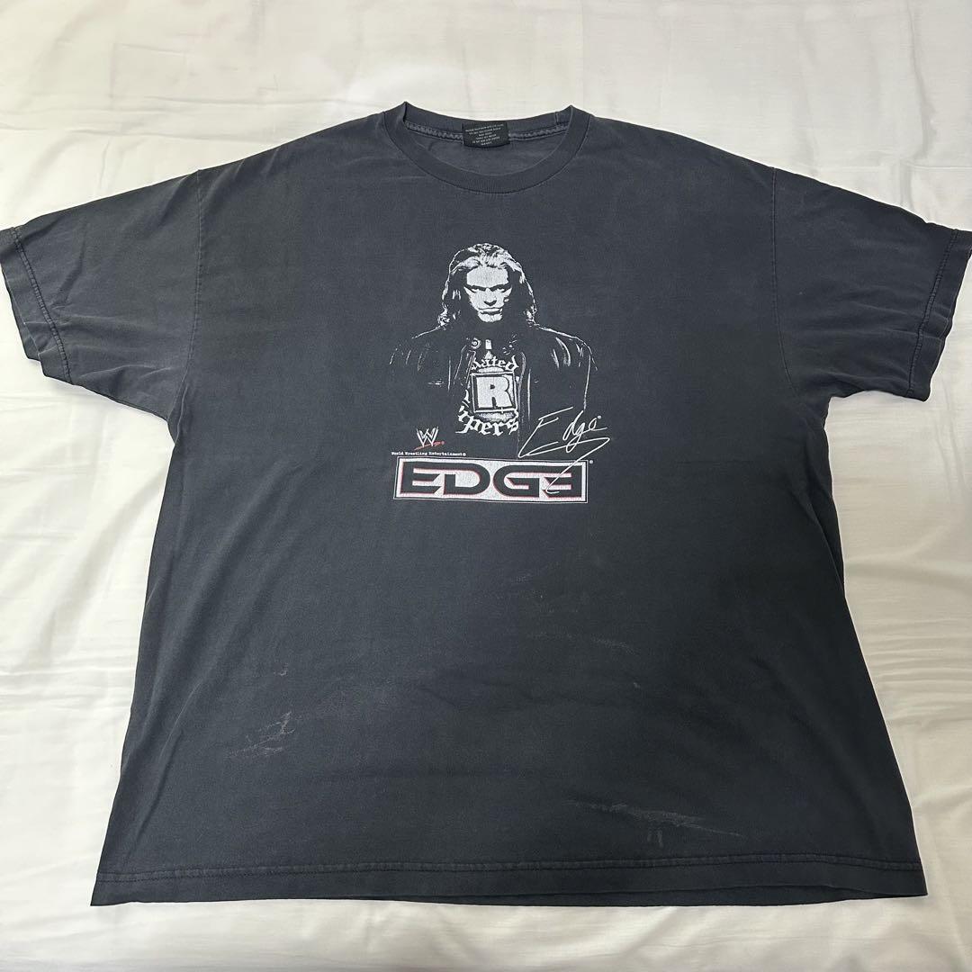 EDGE WWE WWF Edge Pro Wrestling T-shirt Old Clothes 2XL Yuru Dowel Black