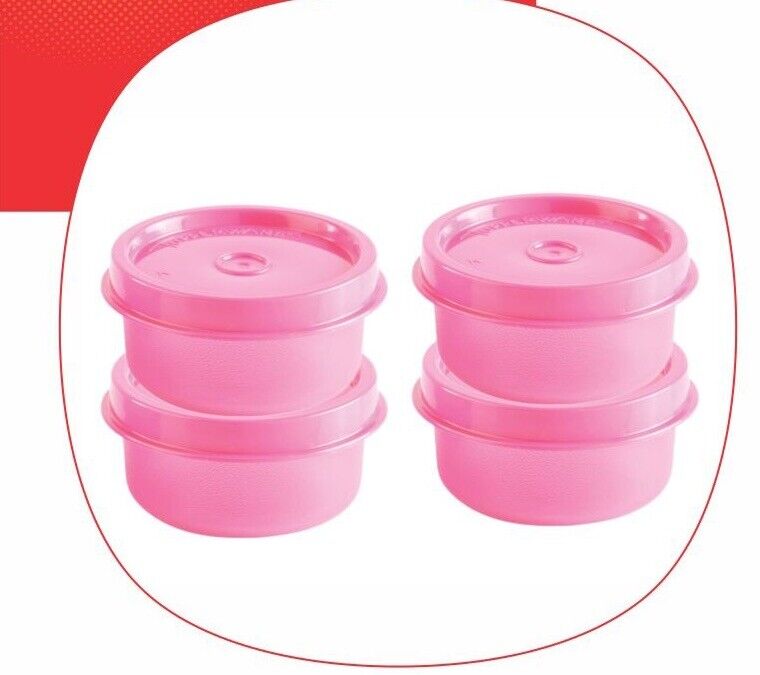 Tupperware Expression Smidgets Set of 4 in Color Base with color lid-New..