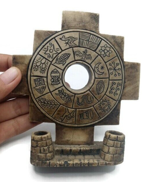 Inca Calendar Carved in Marble Andean Trilogy Design Cusco Peru