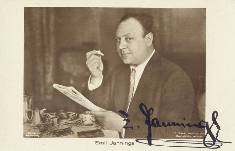 EMIL JANNINGS - PICTURE POST CARD SIGNED