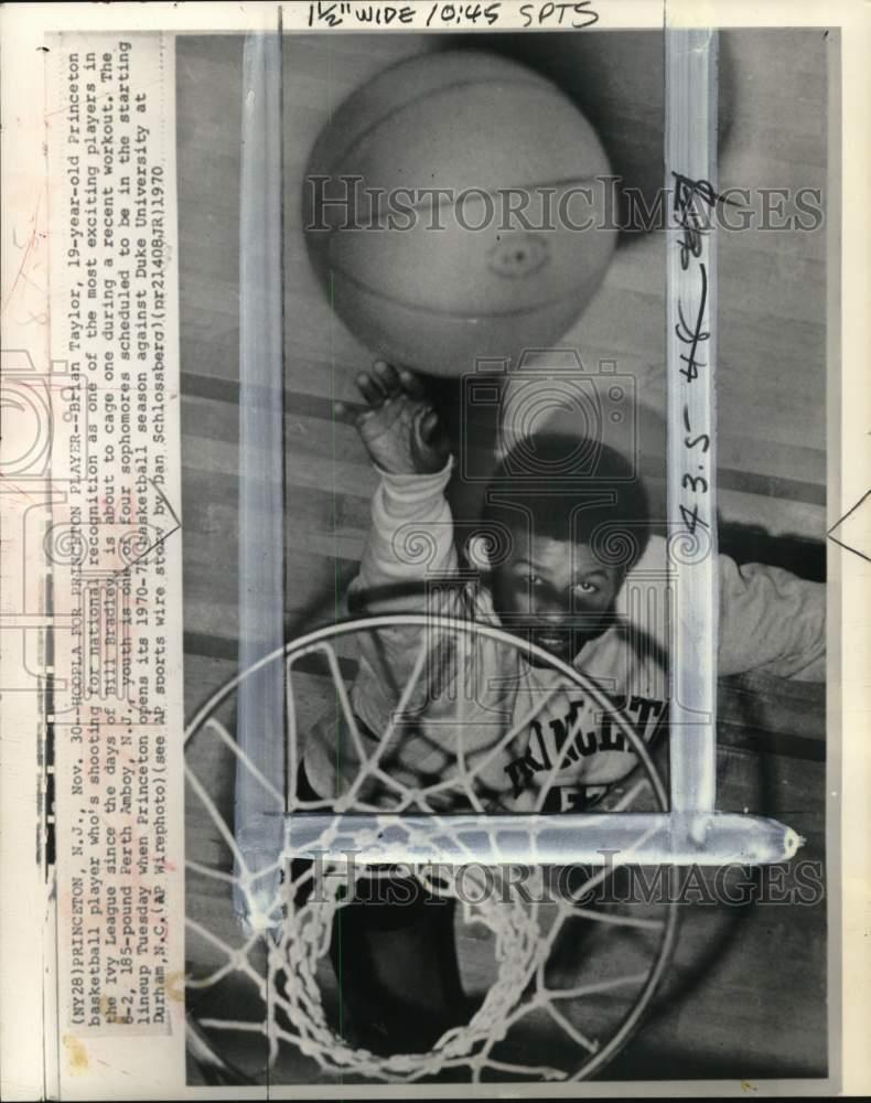 1970 Press Photo Princeton University\'s Brian Taylor, basketball - pis09036