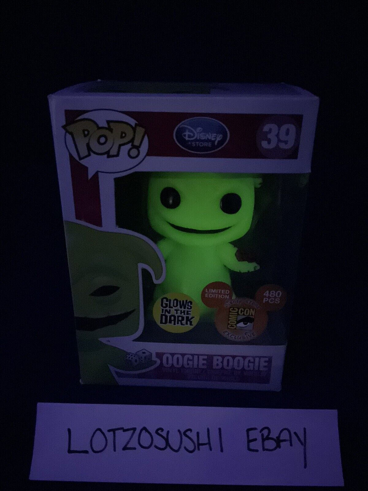 Funko Pop Oogie Boogie Glow In The Dark SDCC D23 Expo 480 Piece Disney #39