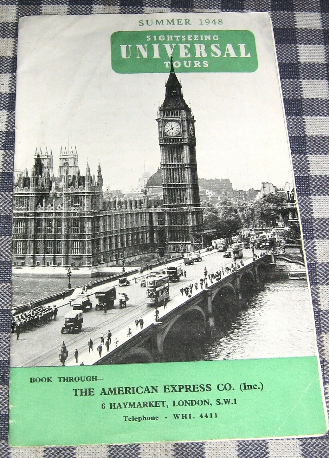 Vintage 1948 London Travel Tourist Promo,\