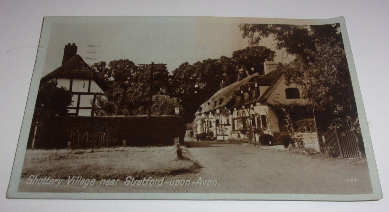 Shottery Village Stratford-Upon-Avon RPPC Posted 1953