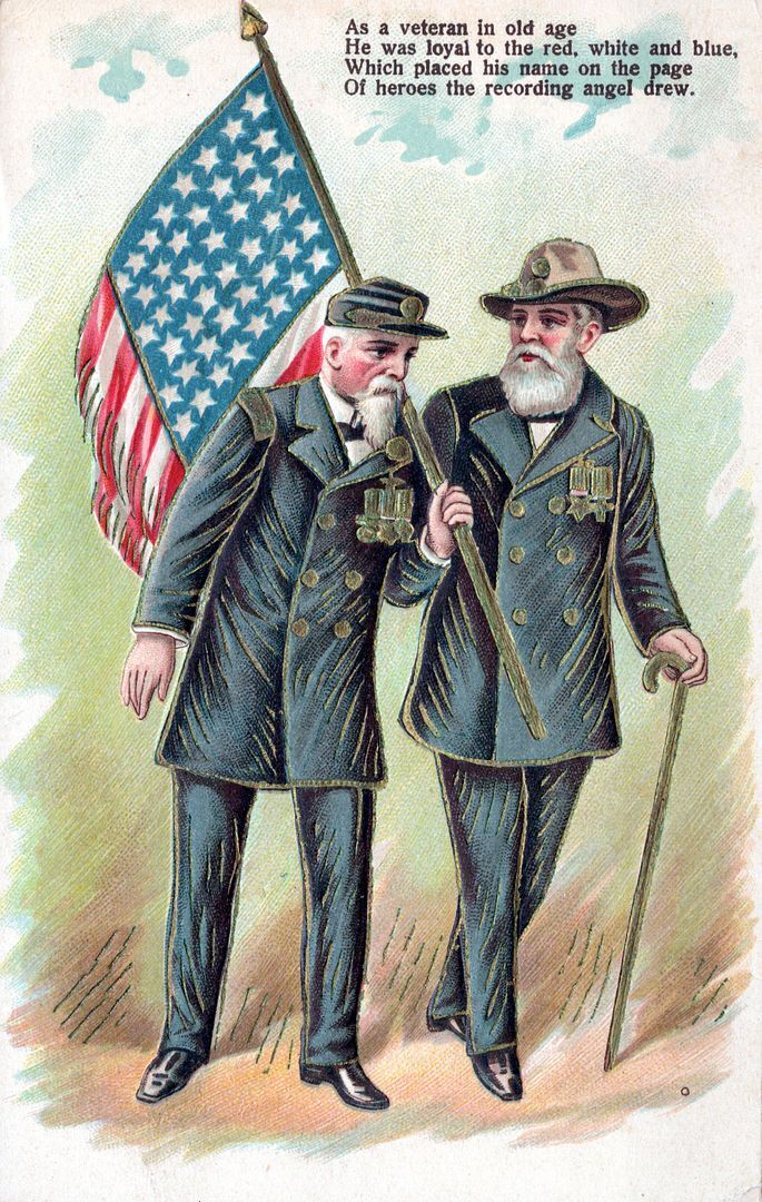 Veteran In Old Age Patriotic Postcard - 1910