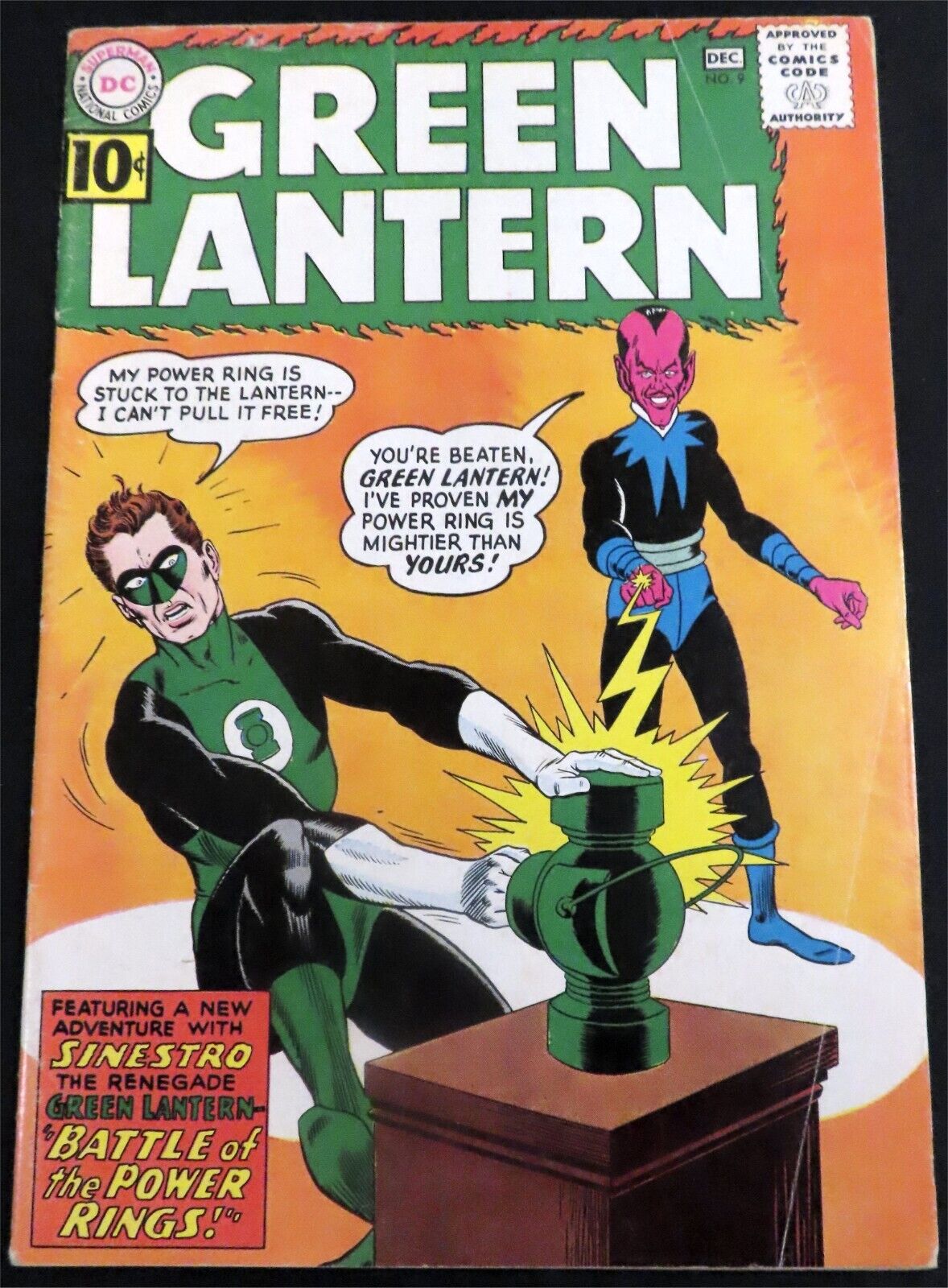 Green Lantern #9, First Cover Appearance of Sinestro, VG/FN