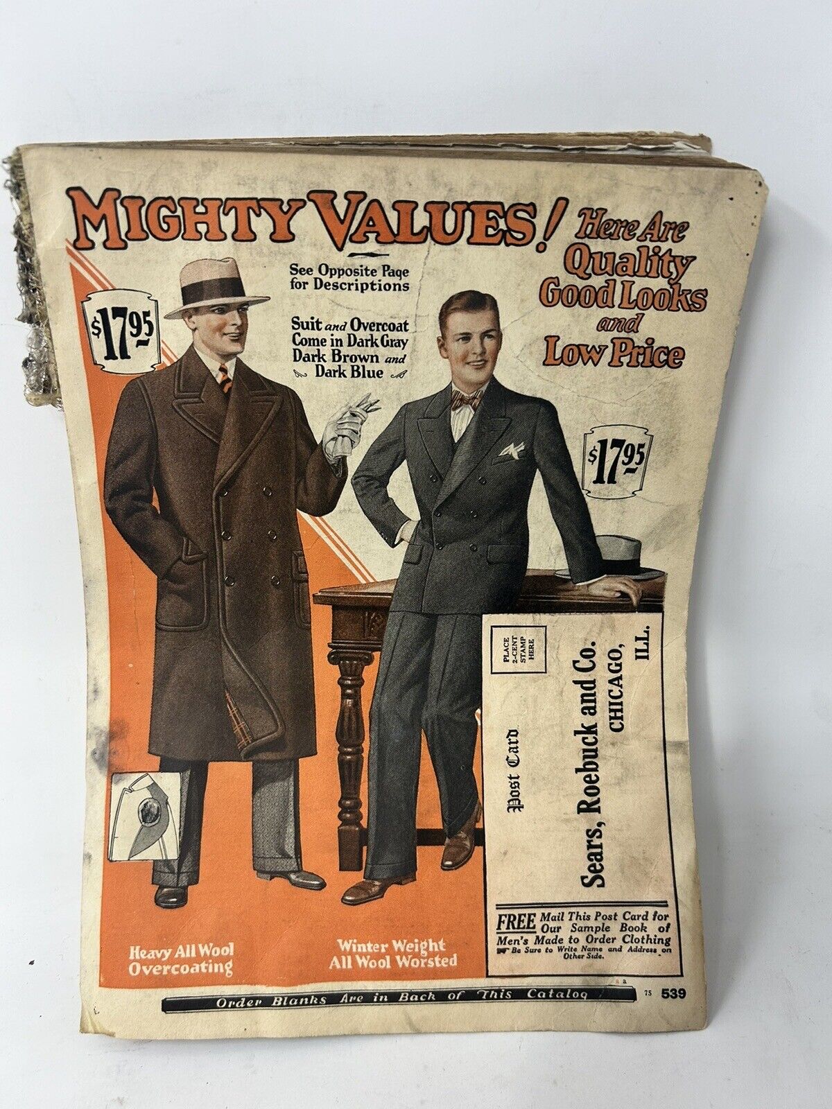 Vintage Sears, Roebuck & Co. 1927 Sale Catalog - DISTRESSED INCOMPLETE