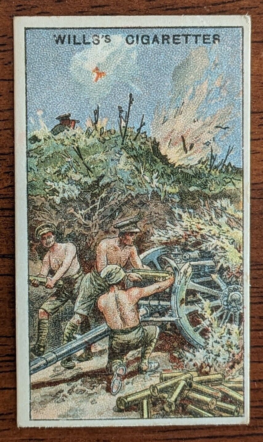1917 Wills Cigarette Card War Incidents 2nd Series NSW Artillery In Action 