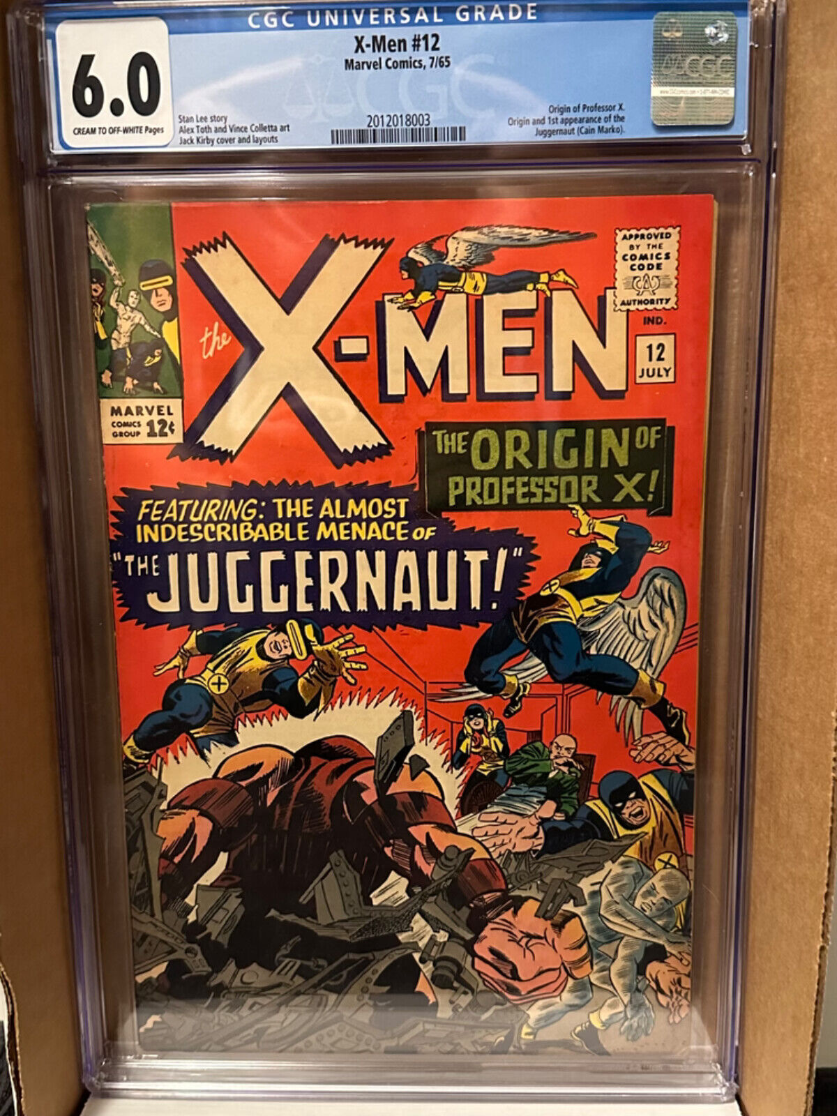 X-Men 12 CGC 6.0 C/OW First appearance of Juggernaut