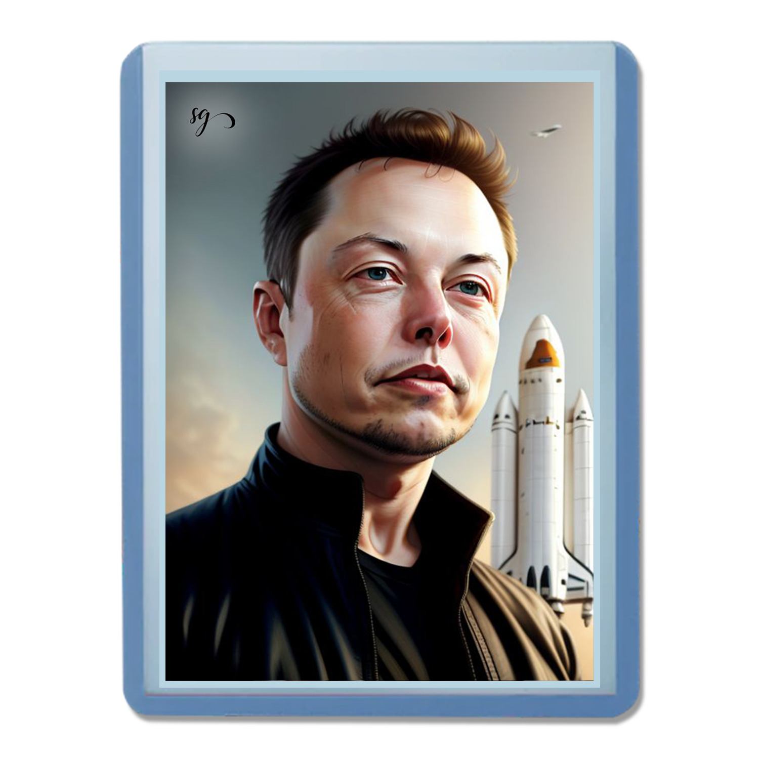 Elon Musk  1/1 Sketch Art Card SpectraGraphix Signed _64