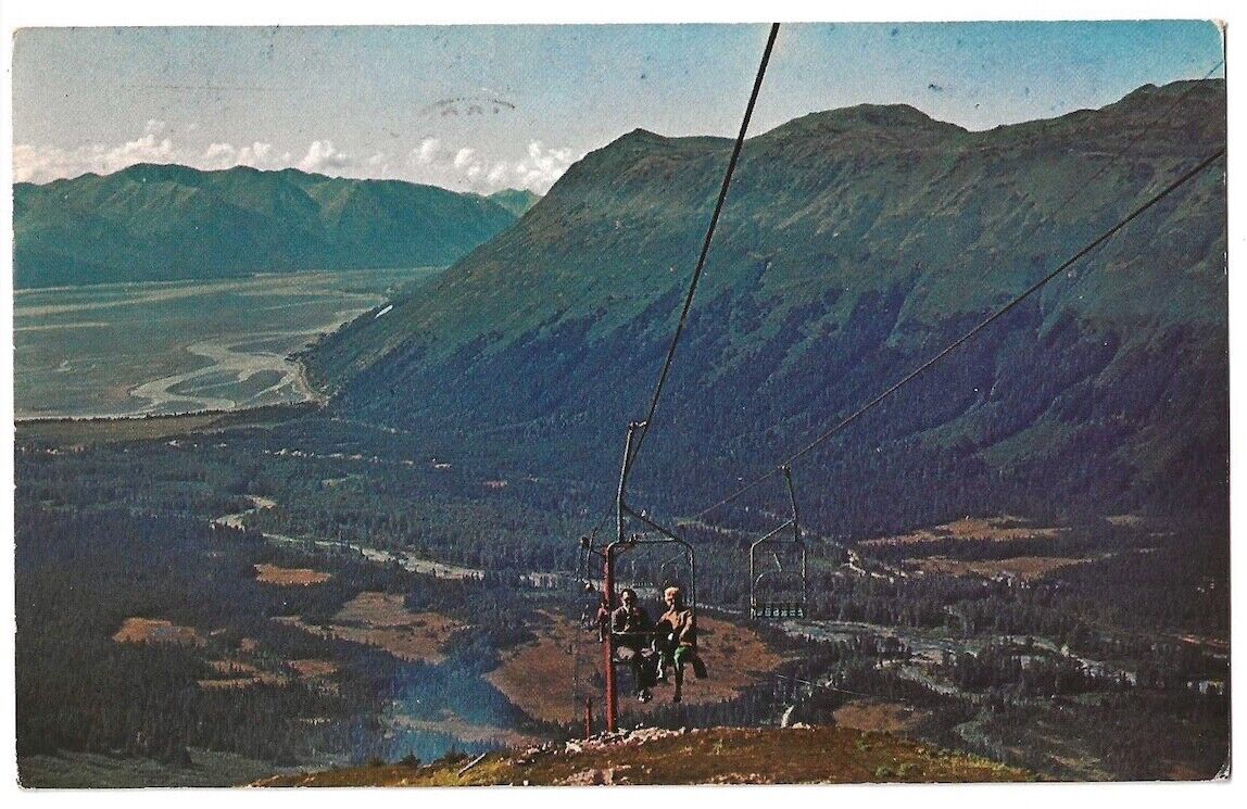 Kenai Peninsula Alaska c1960\'s Mt. Alyeska Resort, chair lift ride