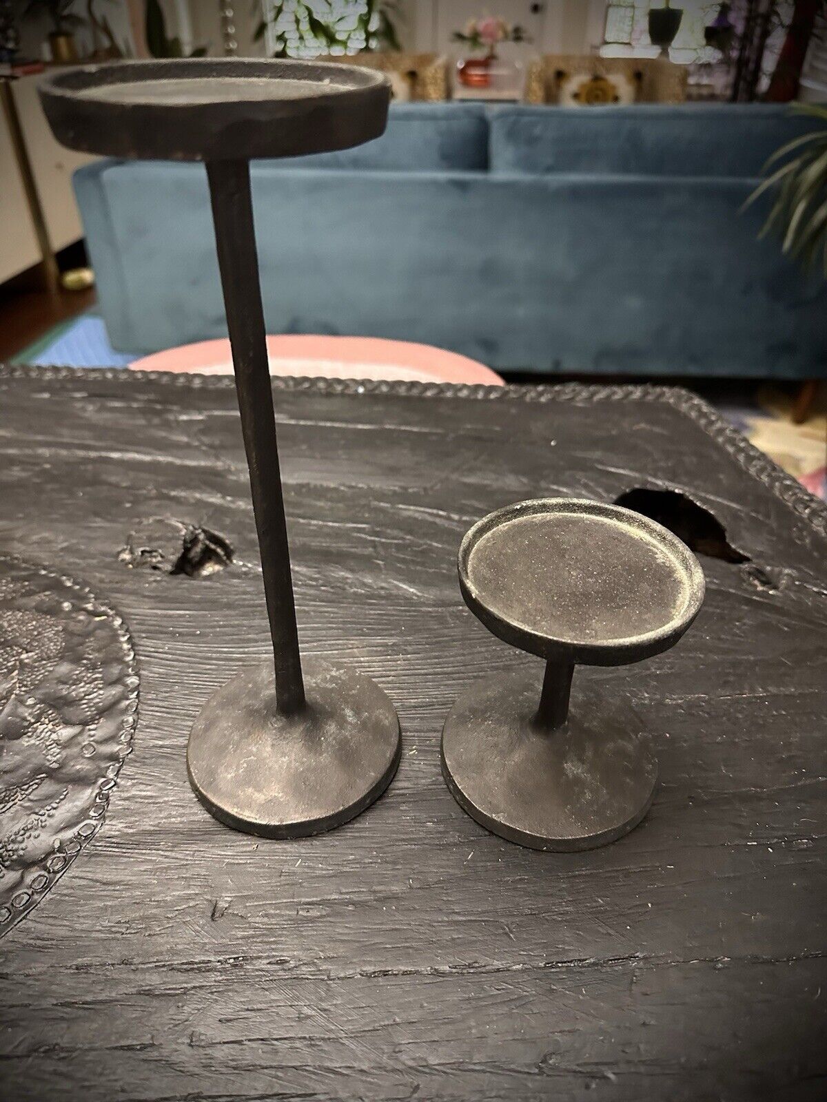 Set Of 2 Pottery Barn Candle Holders 
