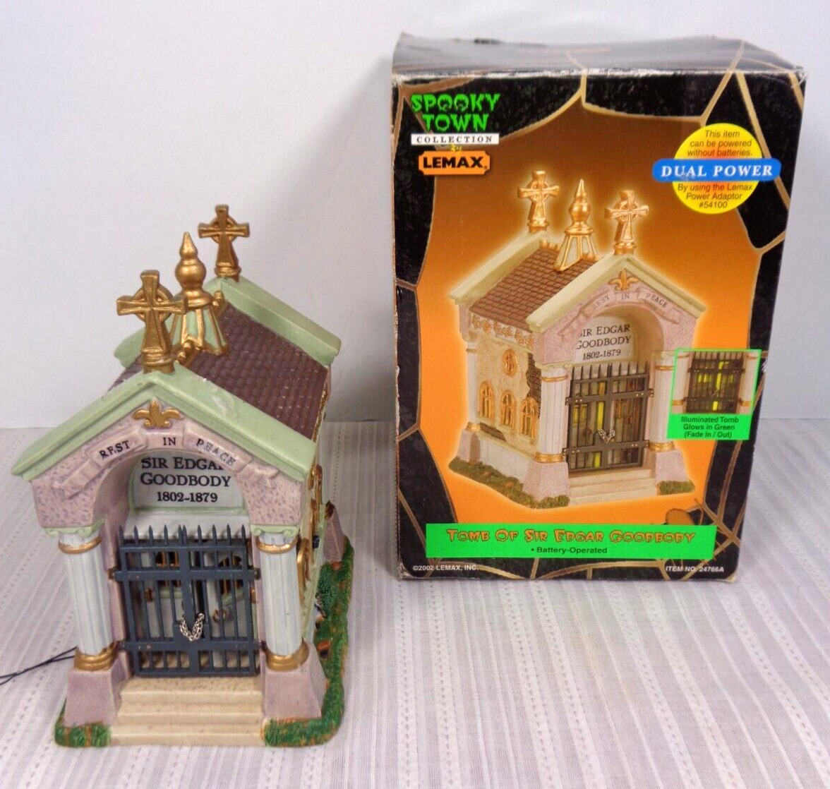 Lemax Spooky Town Collection “Tomb of Sir Edgar Goodbody” 2002 #24766A