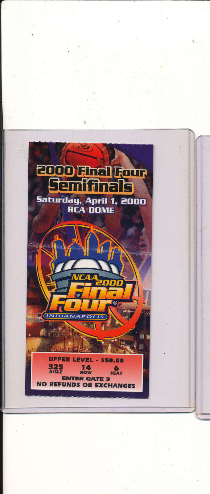 2000 final four basketball semi final ticket stub bxt 