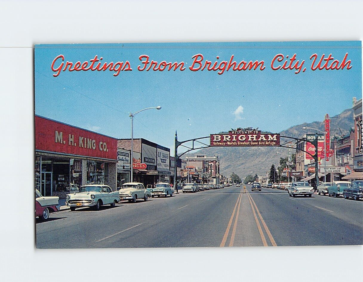 Postcard Greetings from Brigham City Utah USA