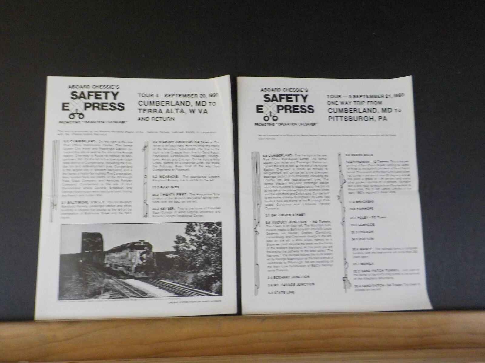 Aboard Chessie’s Safety Express LOT OF 2