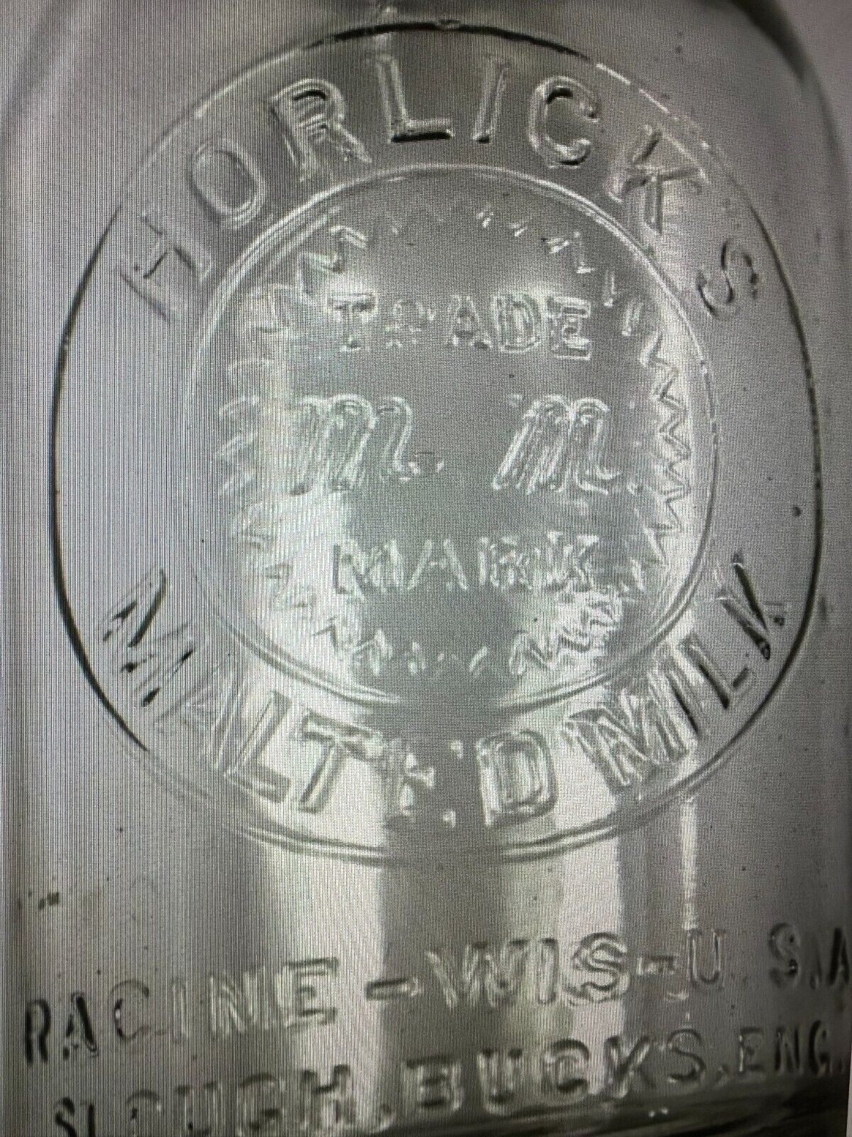 Vintage Horlick\'s Malted Milk Glass Jar with Original Cap