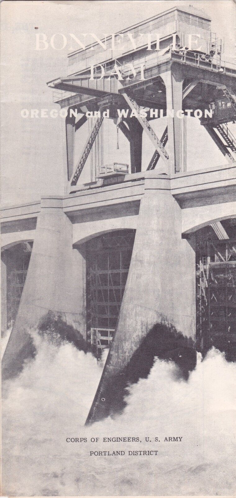 1952 Bonneville Dam Oregon Informational Brochure