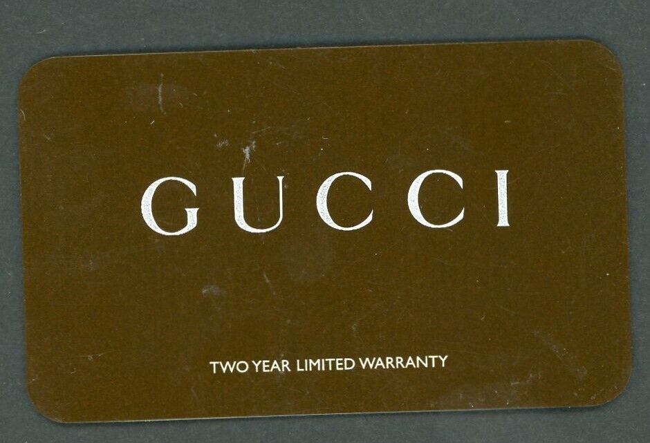 Genuine Gucci Watch Empty Two year Limited Warranty Card