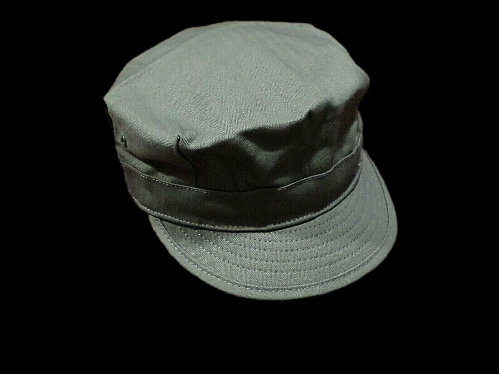 WWII U.S MILITARY ARMY HAT REPRODUCTION CAP HBT MATERIAL OD GREEN SIZE LARGE