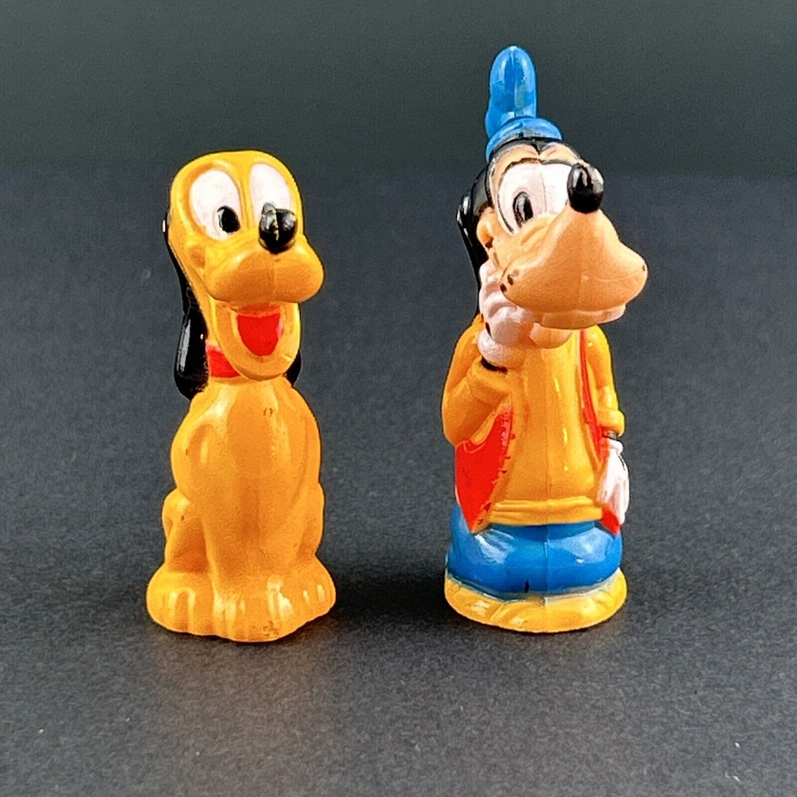 2 Vtg 1970s Disney Pencil Toppers Goofy & Pluto