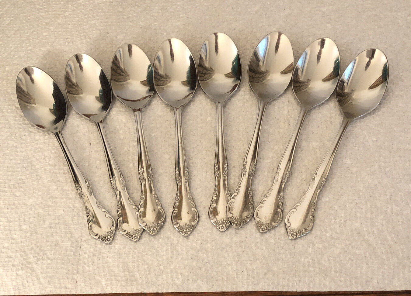 8 x Estia Teaspoon Spoons CASCADE Estia Stainless Made In Indonesia Excellent