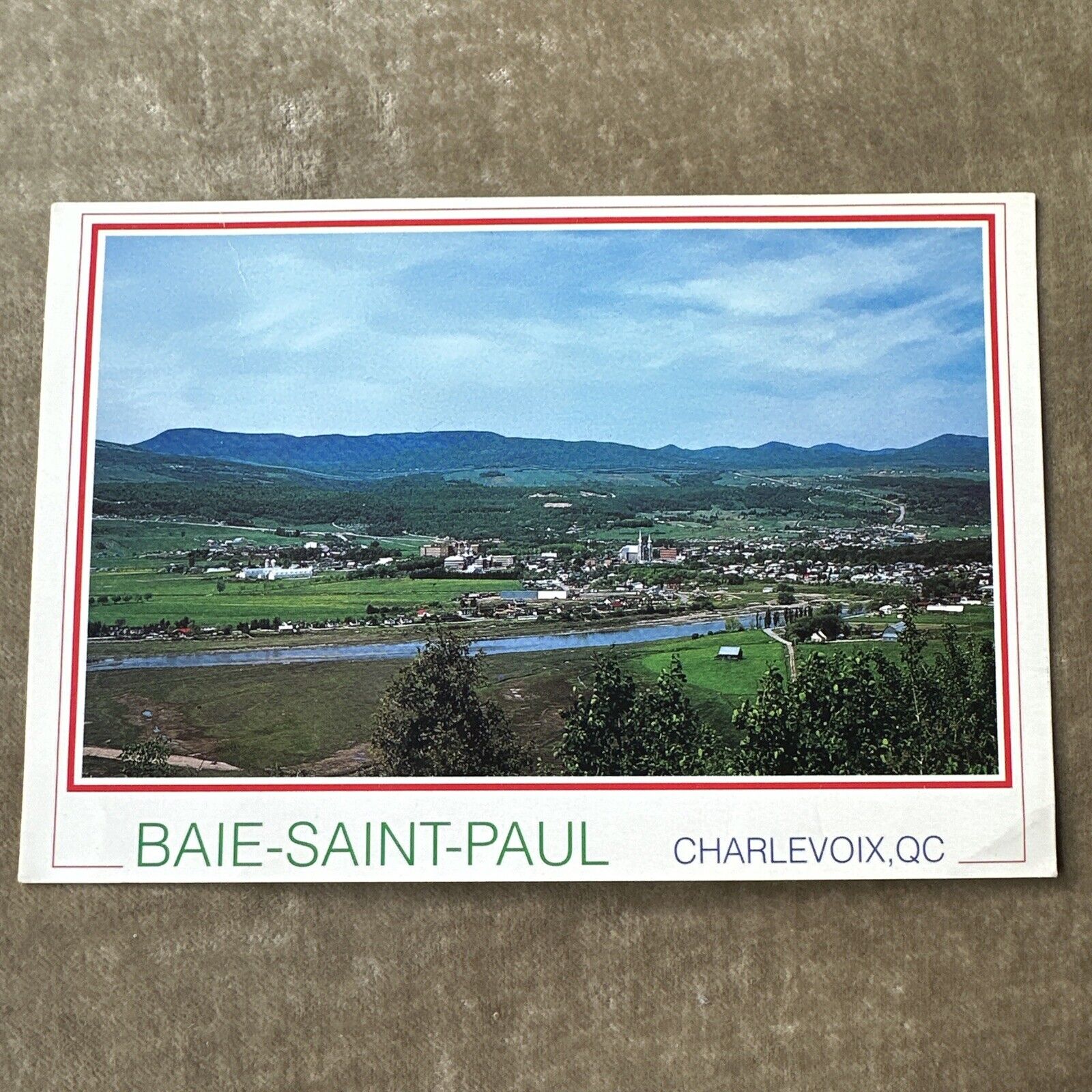 Charlevoix Quebec Canada POSTCARD Baie-Saint-Paul Stamp Unposted Vintage