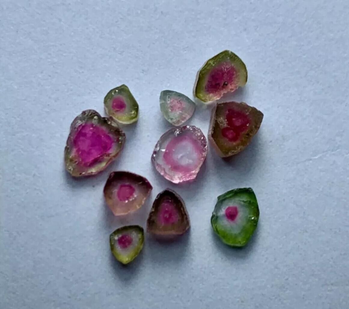6.55 Cts Beautiful Terminated Watermelon Slices Tourmaline crystals from Afghan