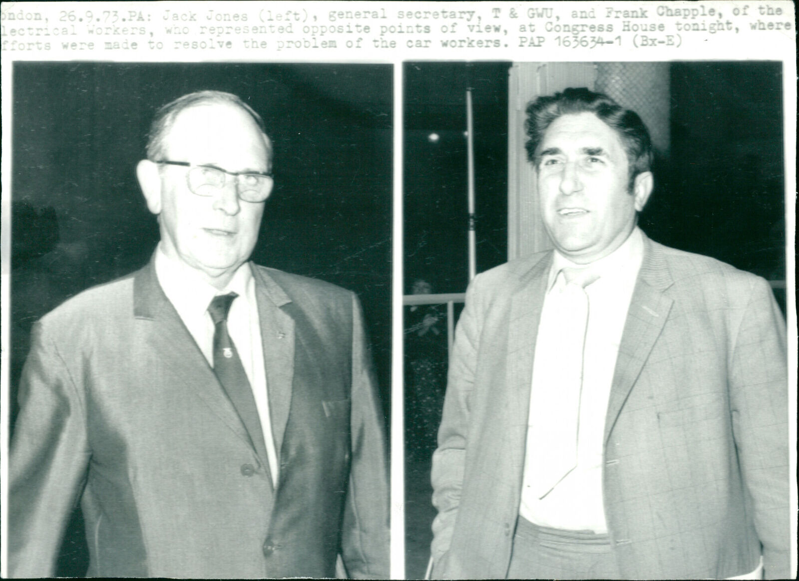 Jack Jones (left), general secretary, T & GWU,... - Vintage Photograph 3102120
