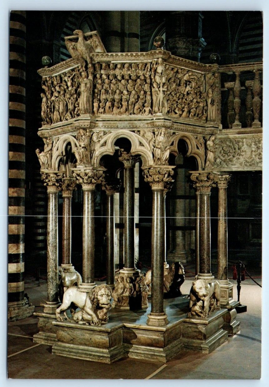 Nicola Pisano Pulpito Duomo SIENA Italy Postcard