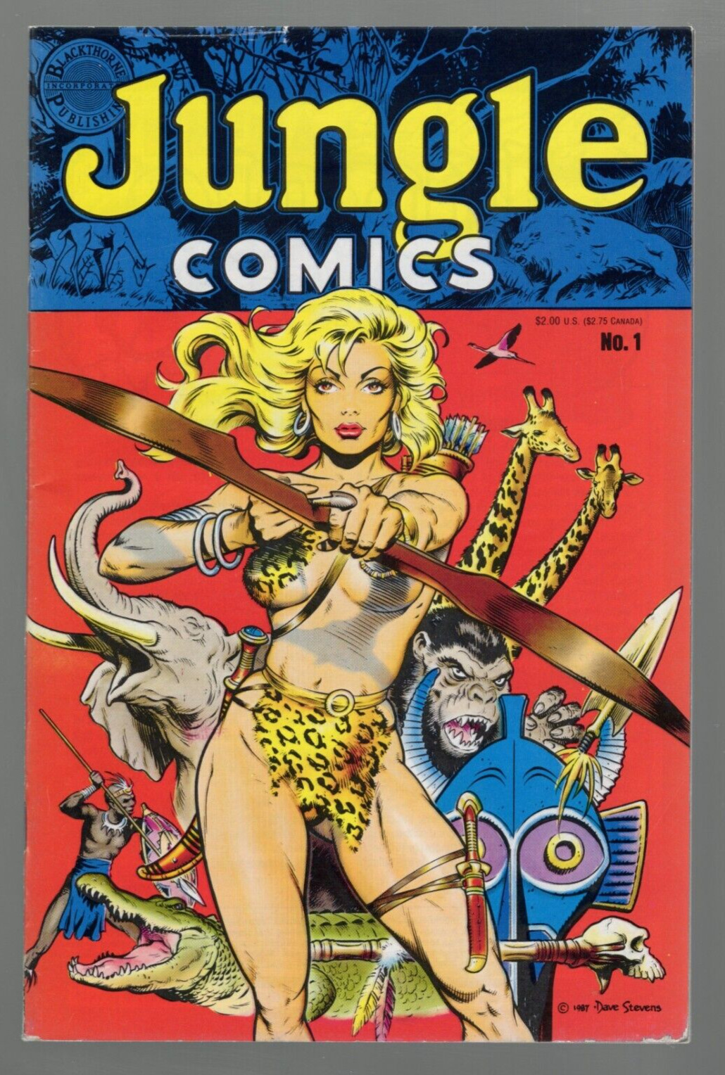 Jungle Comics #1 Blackthorne 1988 VF- 7.5