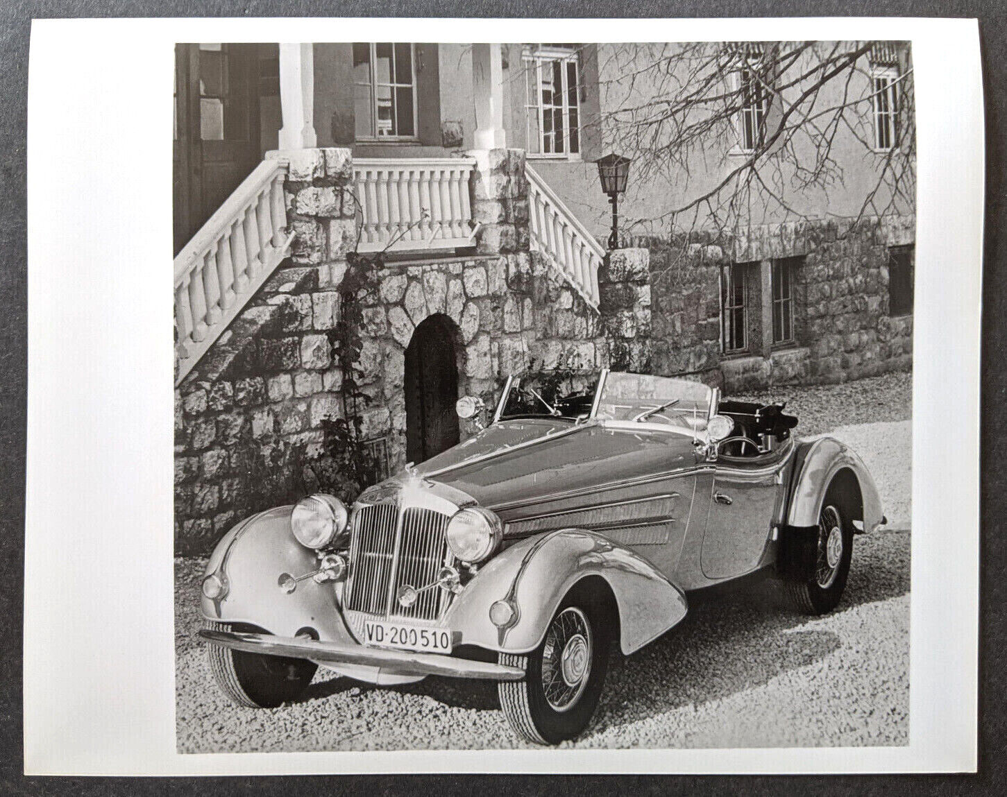 Vintage 1930\'s Unknown Model (Horch?) Automobile Photo 8 x 10 Concourse