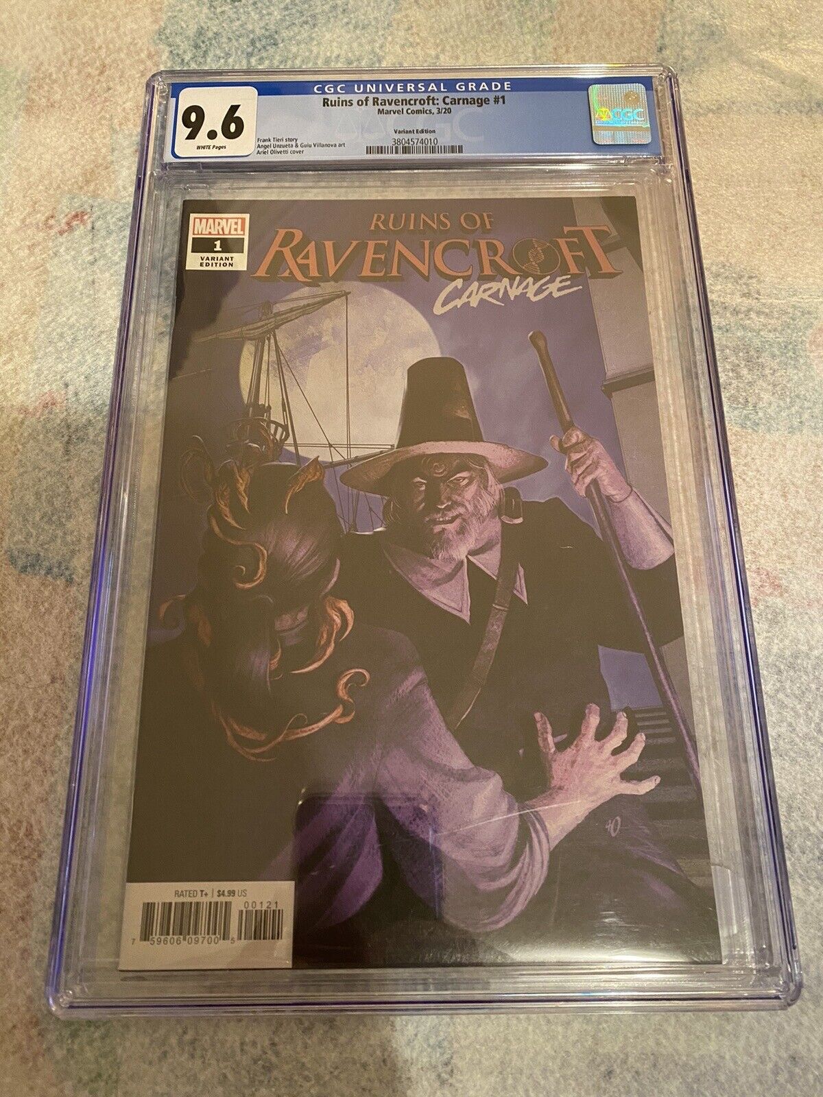 Ruins of Ravencroft:  Carnage #1 Olivetti Variant CGC 9.6 White Pages Comic Book