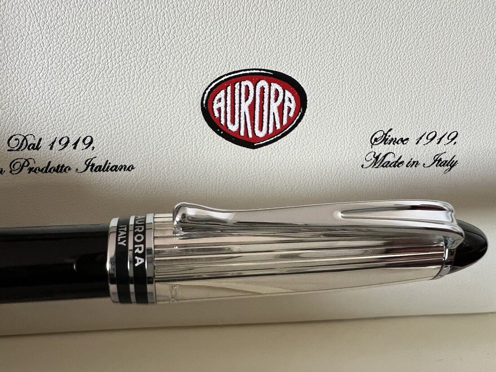 Aurora Ipsilon Pen Sphere Resin And Hooded Silver 925 New B34-C