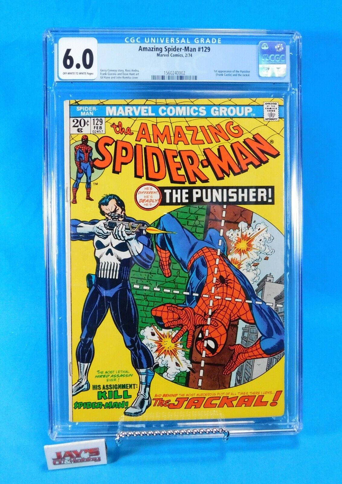 Amazing Spider-Man #129 Marvel Comics 1974 CGC Universal Grade 6.0 PUNISHER