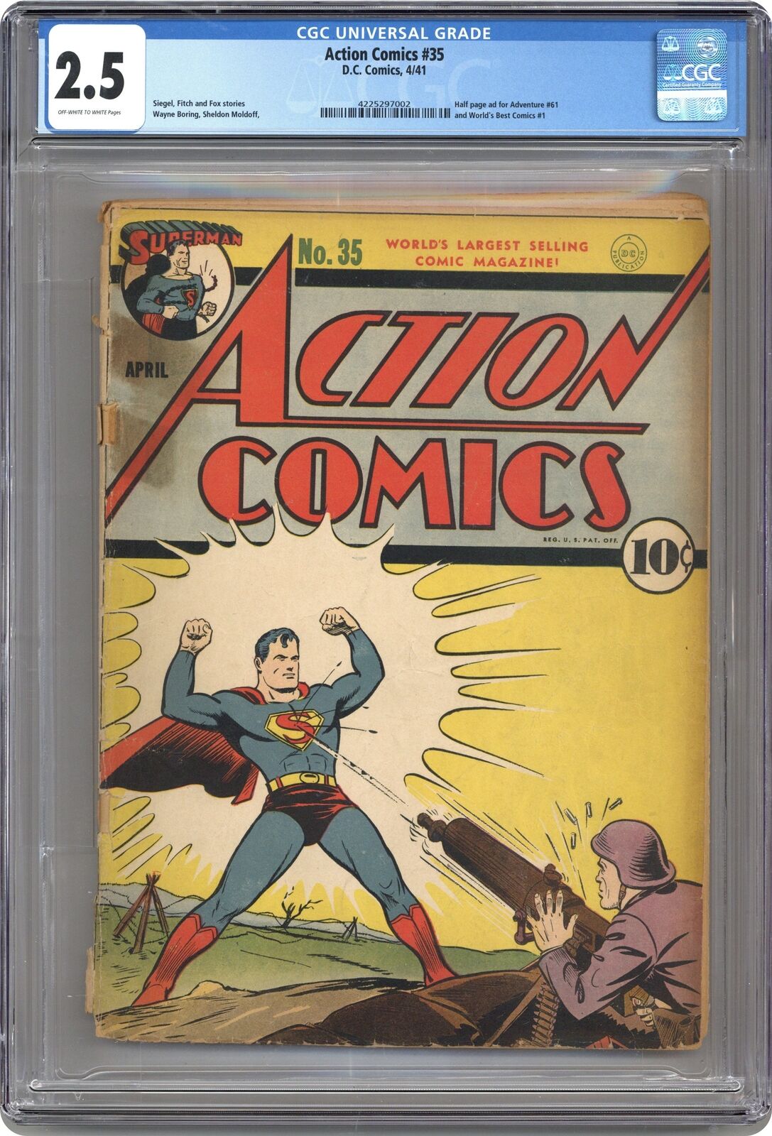 Action Comics #35 CGC 2.5 1941 4225297002