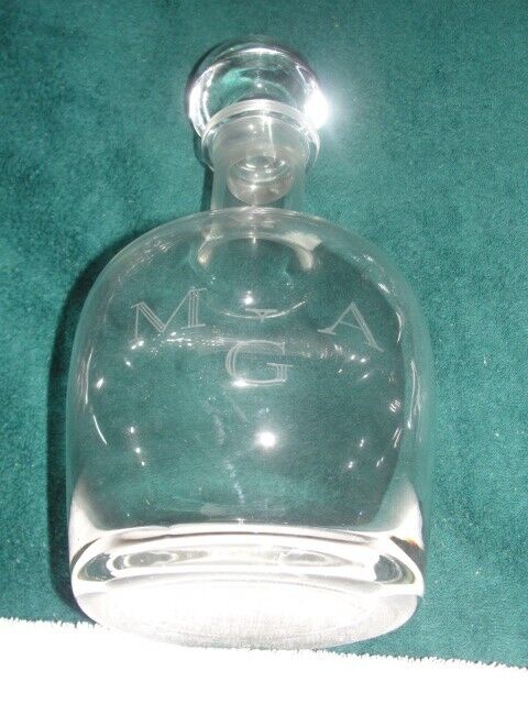 Vintage Toscany Hand Blown Liquor Wine Decanter With Stopper Dome Lid Romania
