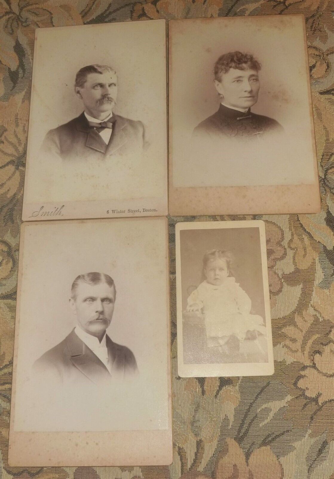 George & Emily Wooster Burd (4) Antique Photos - Camden, Maine & Boston