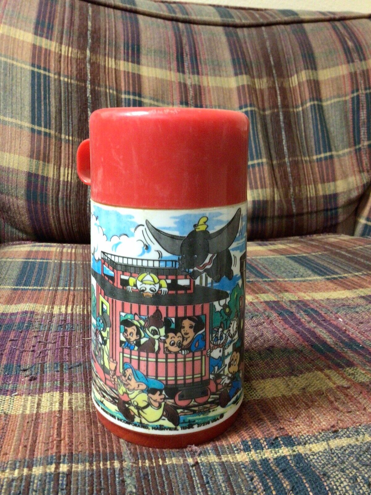 Vintage 1979 Disney Express Lunchbox Thermos Aladdin With Lid Cap