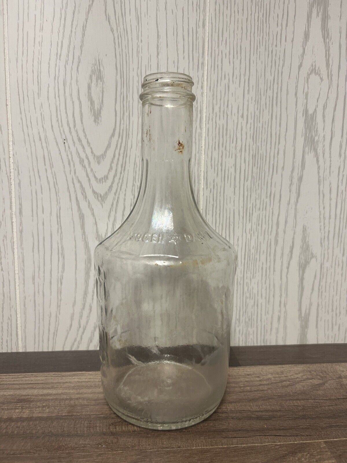 Vintage Mogen David Glass Wine Bottle *empty*