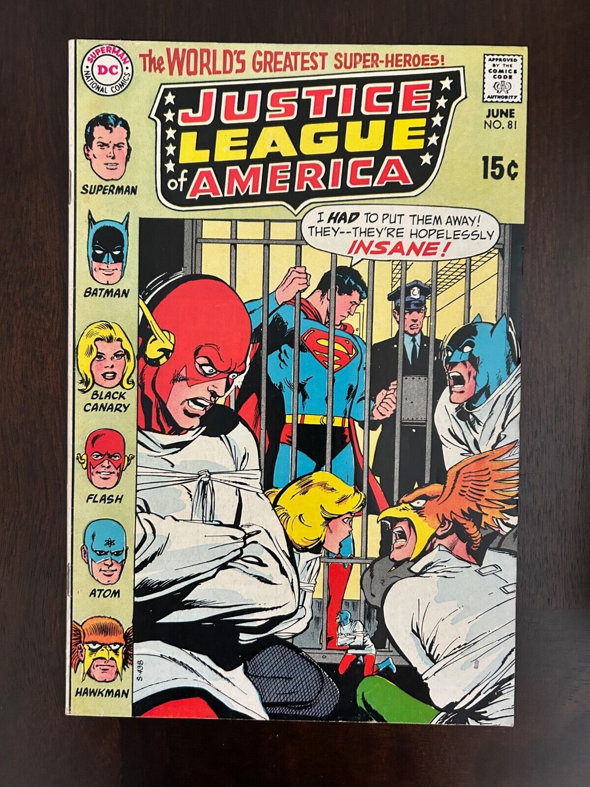 Justice League of America #81  (NM-)  Neal Adams cover - Beautiful Book
