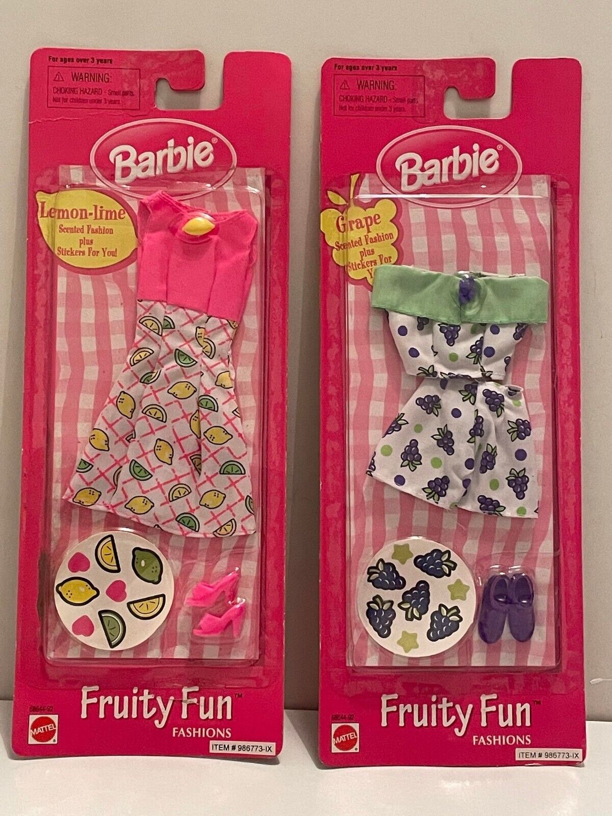 Fruity Fun Barbie Fashions 1998 NRFB Set of 2 RARE
