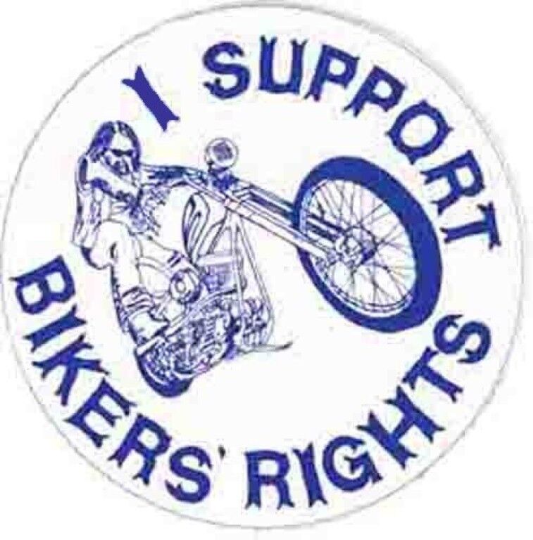 I SUPPORT BIKERS RIGHTS VINTAGE STICKER BUMPER STICKER LAPTOP STICKER TOOLBOX 