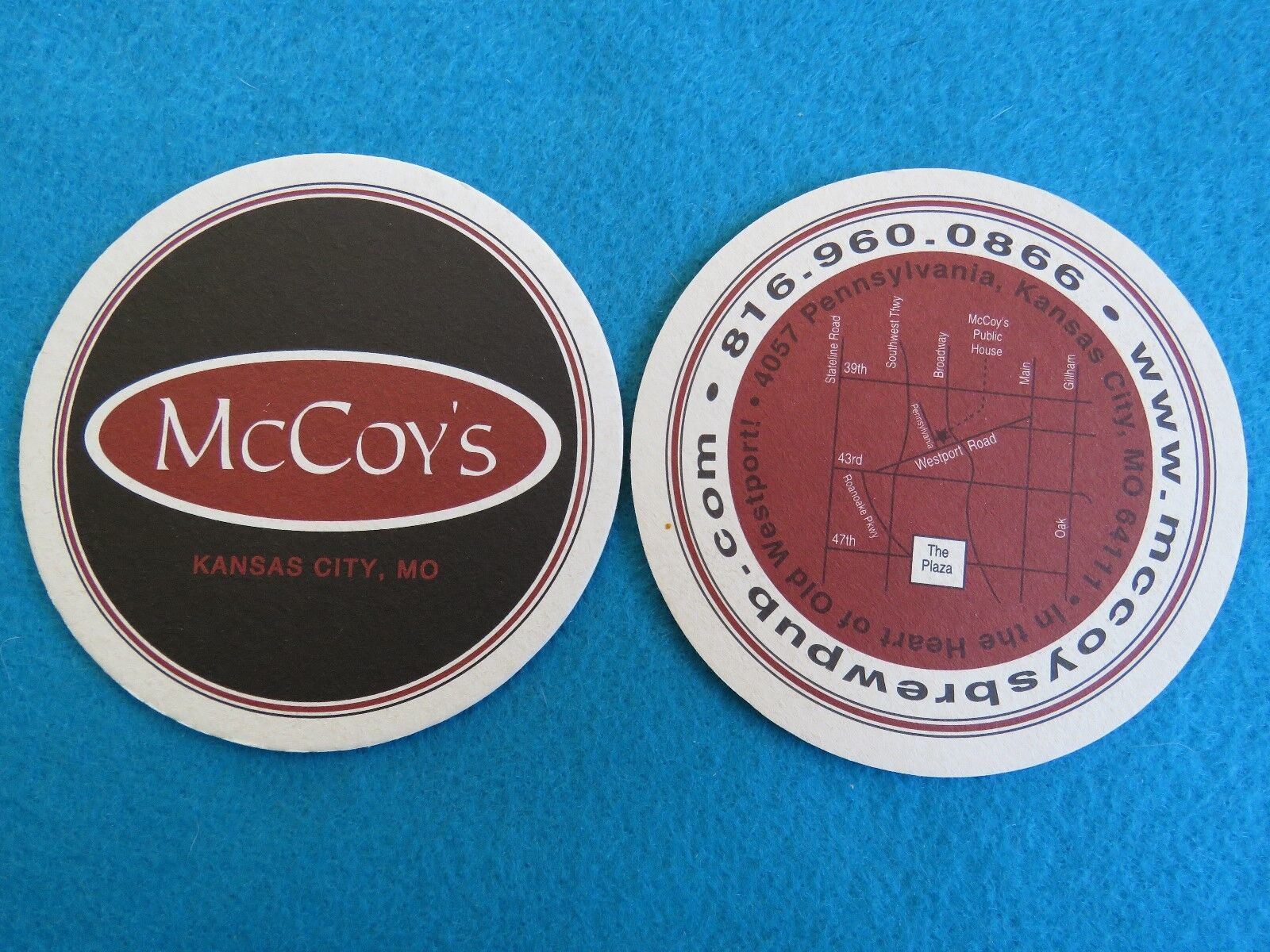 Beer Coaster ~ McCOY\'S Public House and Brewkitchen ~ Kansas City, MO Since 1997