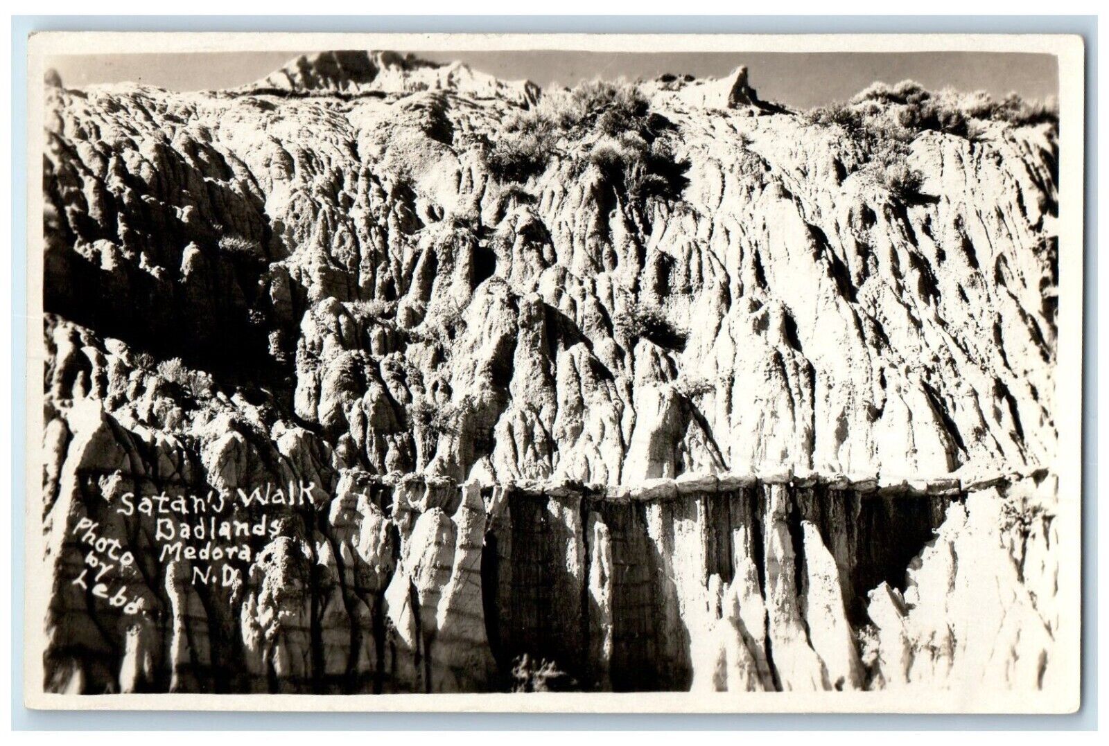 c1910\'s Satan\'s Walk Badlands Medora North Dakota ND RPPC Photo Antique Postcard