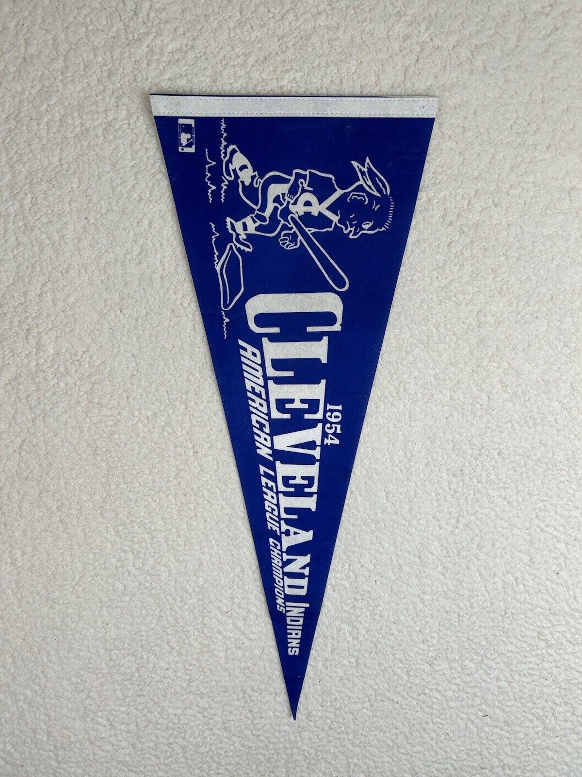 1954 Cleveland Indians World series Blue Repro pennant American League Champions