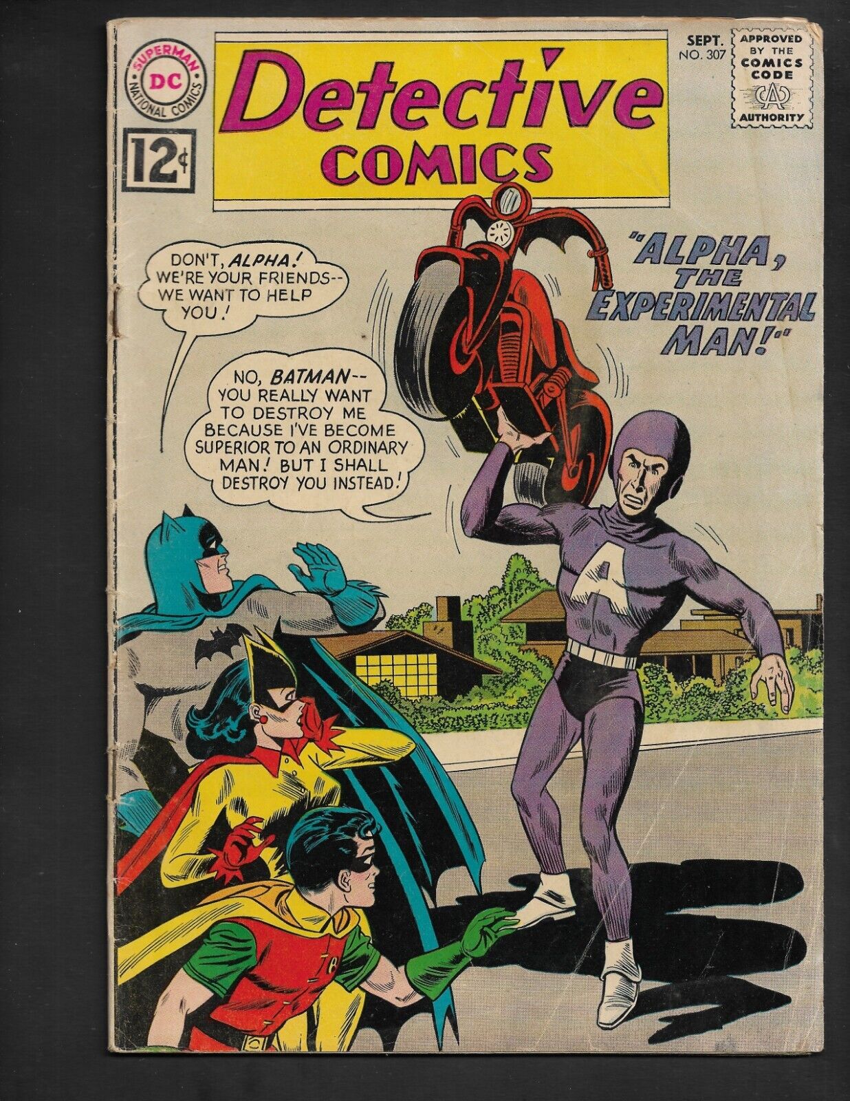 DC DETECTIVE COMICS #307 BatWoman 1ST ALPHA THE EXPERIMENTAL MAN 1962 FreeShipp